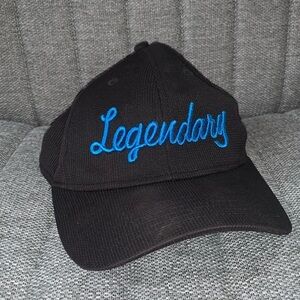 Legendary hat‎ black with blue writing